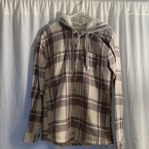 Flannel jacket, sherpa fleece lined. Justify brand, women’s medium